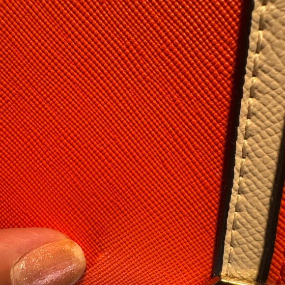 Aldo Orange & White Annie Brooke Satchel - Picture 5 of 15